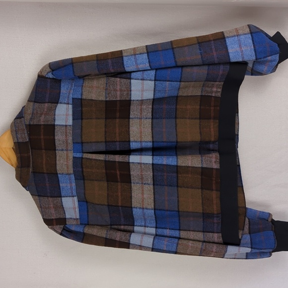 Vintage Style Women's Heavy Flannel Crop Utility Jacket Size XL - Picture 3 of 4